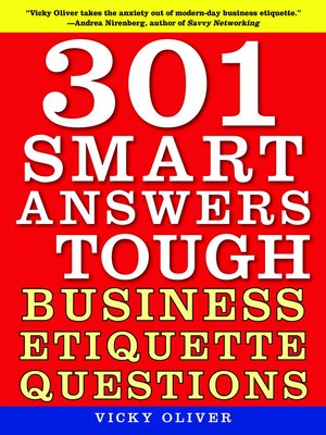 cover image of 301 Smart Answers to Tough Business Etiquette Questions